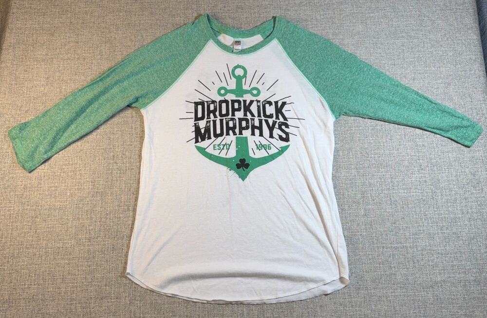 Dropkick Murphys Raglan Baseball Shirt Mens Medium Royal Apparel USA Made Band T